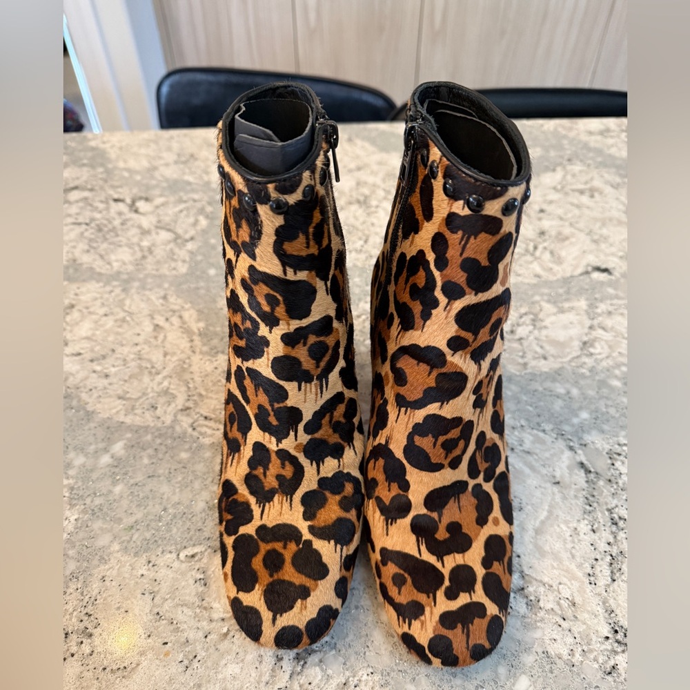 Coach Leopard Print Ankle Booties